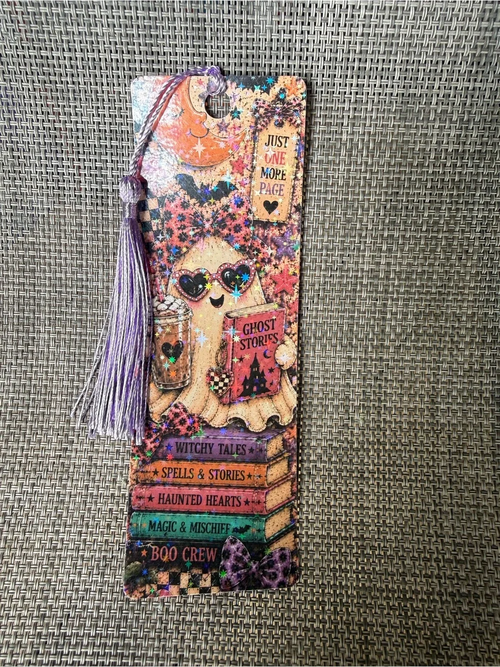 Purple Ghost Stories Tassel Bookmark - Handmade